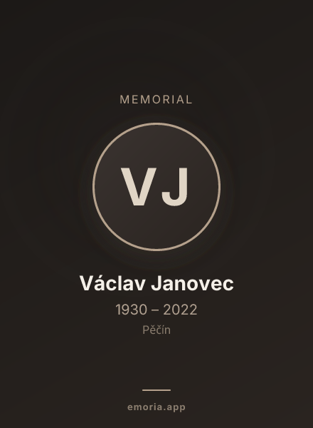 Memorial portrait of Václav Janovec