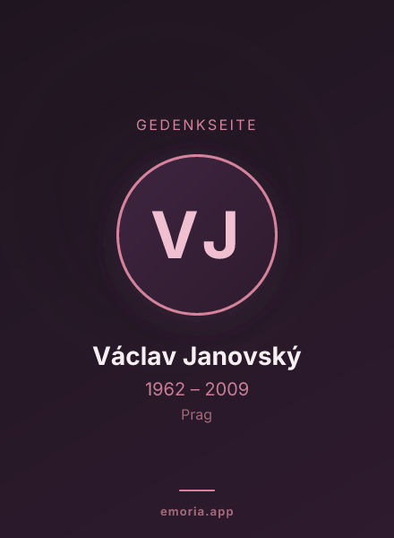 Gedenkportrait von Václav Janovský