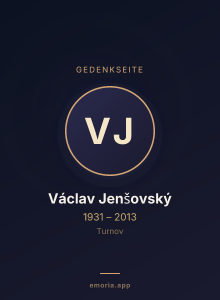 Gedenkportrait von Václav Jenšovský