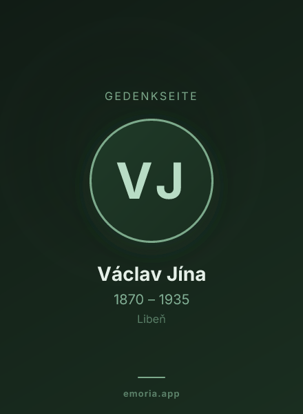 Gedenkportrait von Václav Jína
