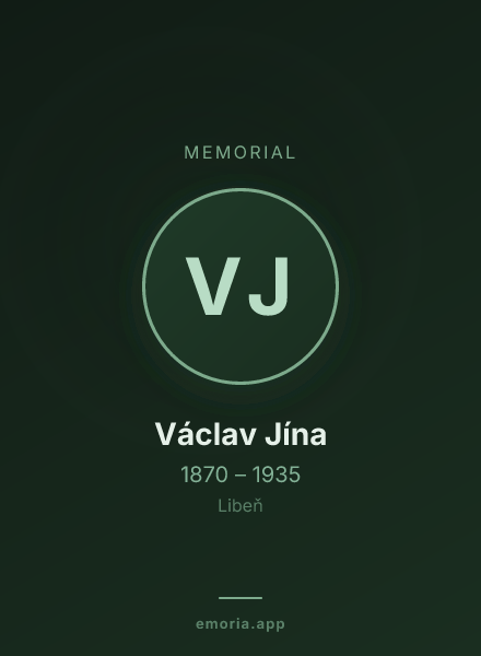 Memorial portrait of Václav Jína