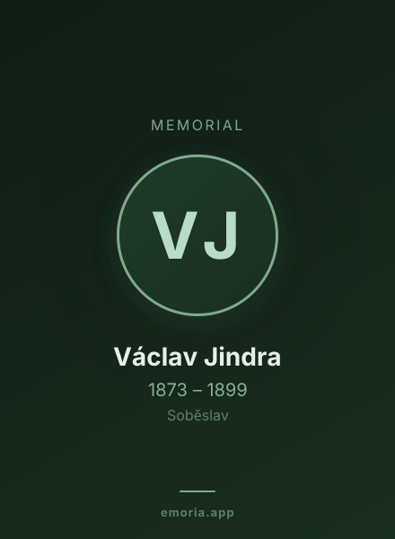 Memorial portrait of Václav Jindra