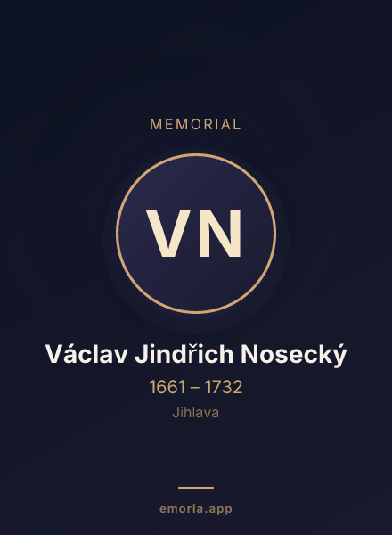 Memorial portrait of Václav Jindřich Nosecký