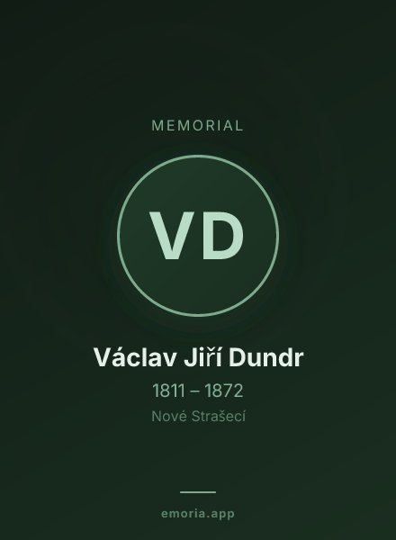 Memorial portrait of Václav Jiří Dundr