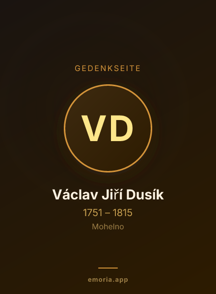 Gedenkportrait von Václav Jiří Dusík