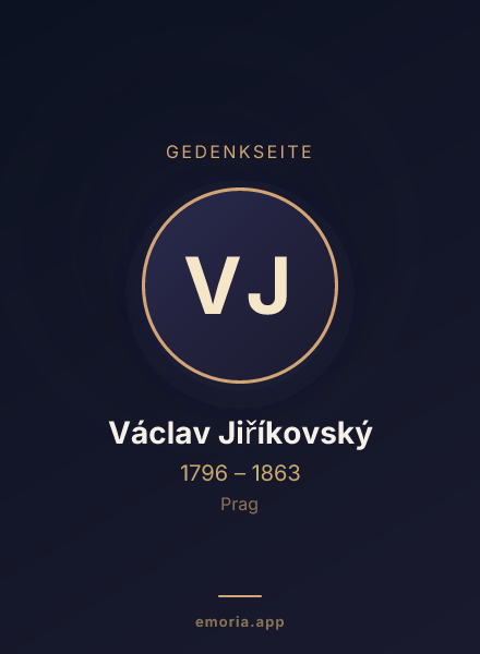 Gedenkportrait von Václav Jiříkovský