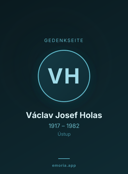 Gedenkportrait von Václav Josef Holas