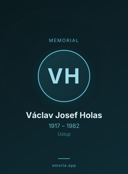Memorial portrait of Václav Josef Holas