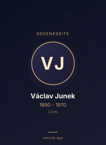 Gedenkportrait von Václav Junek