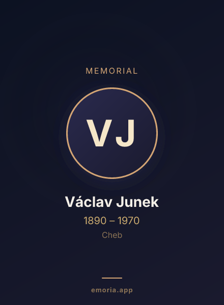 Memorial portrait of Václav Junek