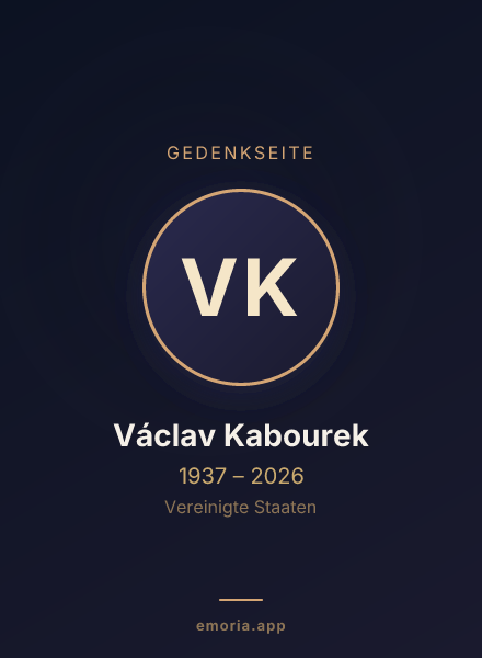 Gedenkportrait von Václav Kabourek
