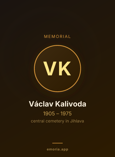 Memorial portrait of Václav Kalivoda