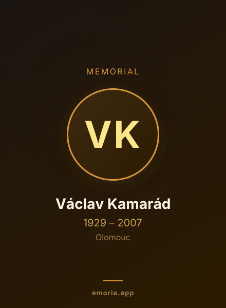 Memorial portrait of Václav Kamarád