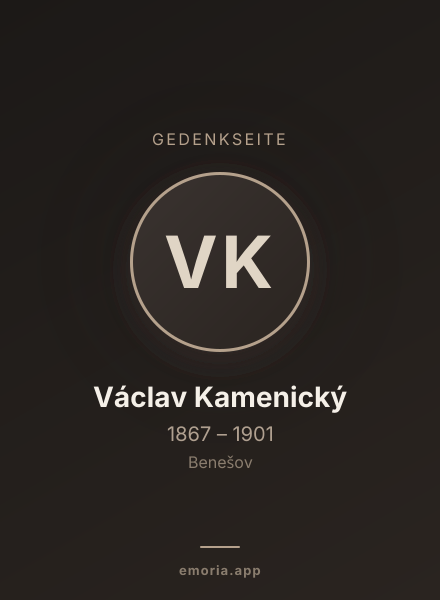Gedenkportrait von Václav Kamenický