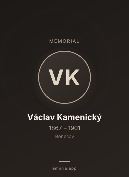 Memorial portrait of Václav Kamenický