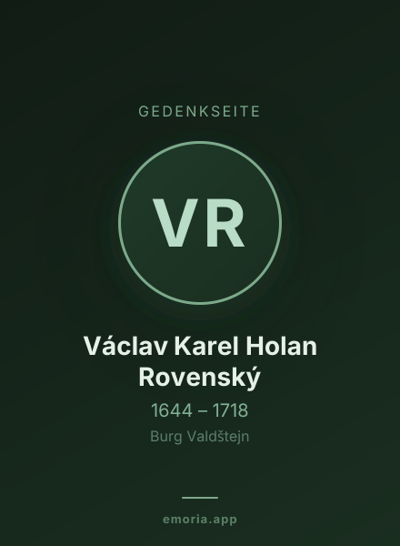 Gedenkportrait von Václav Karel Holan Rovenský