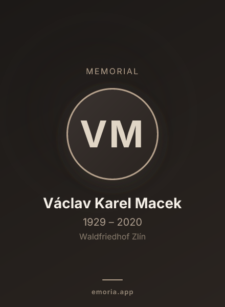Memorial portrait of Václav Karel Macek