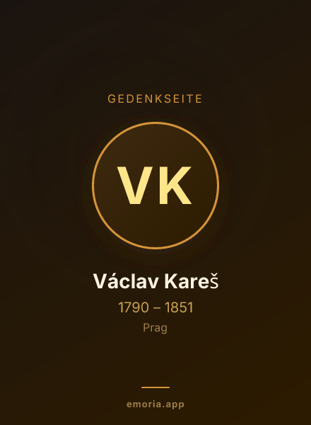 Gedenkportrait von Václav Kareš