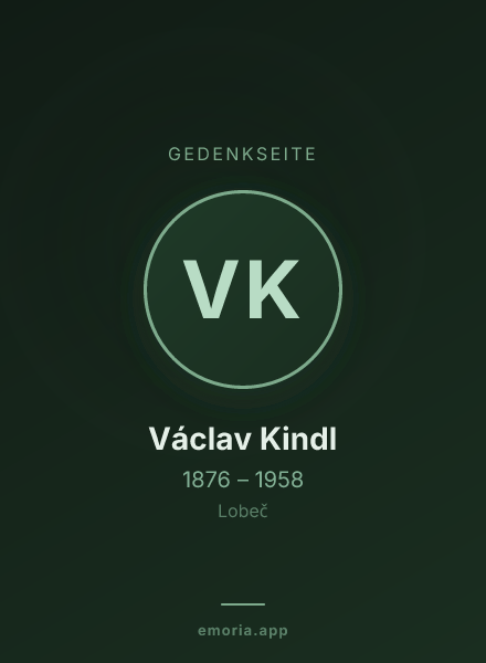 Gedenkportrait von Václav Kindl
