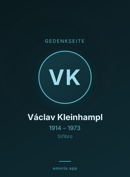 Gedenkportrait von Václav Kleinhampl