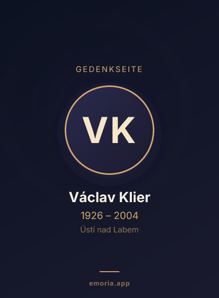 Gedenkportrait von Václav Klier
