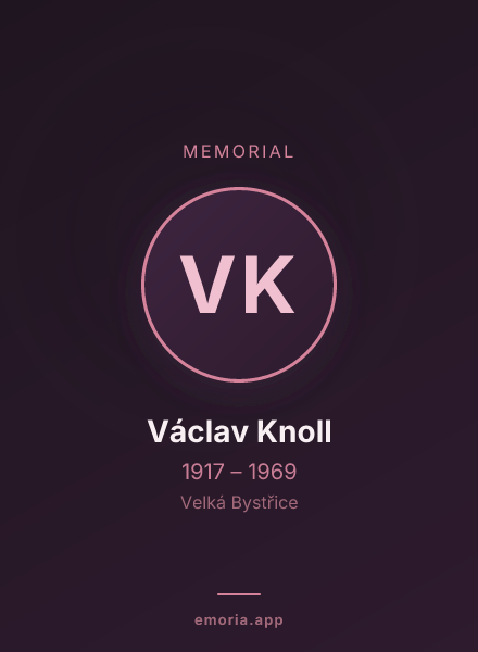 Memorial portrait of Václav Knoll