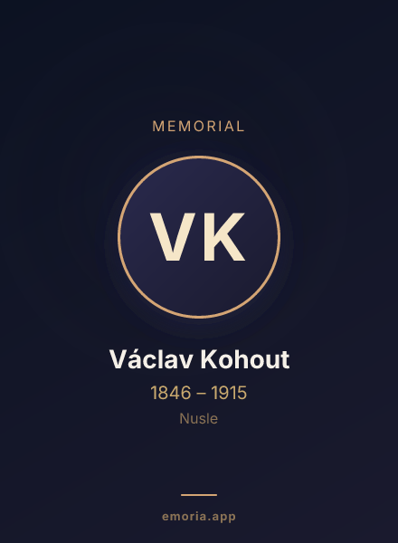 Memorial portrait of Václav Kohout