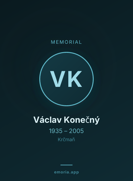 Memorial portrait of Václav Konečný