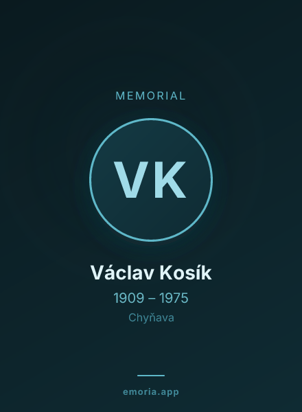 Memorial portrait of Václav Kosík