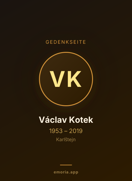 Gedenkportrait von Václav Kotek