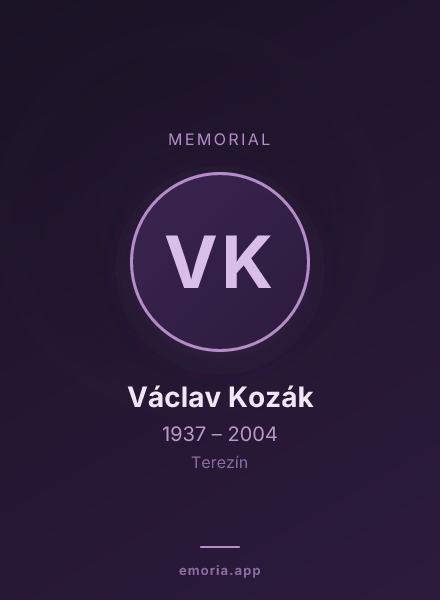Memorial portrait of Václav Kozák