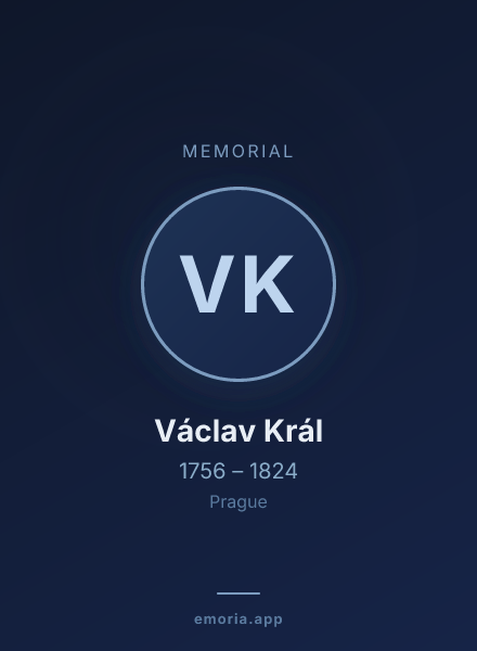 Memorial portrait of Václav Král