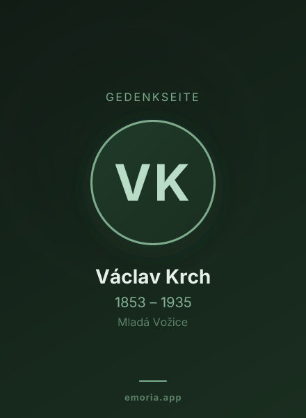 Gedenkportrait von Václav Krch