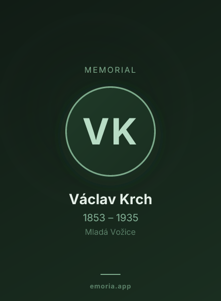 Memorial portrait of Václav Krch