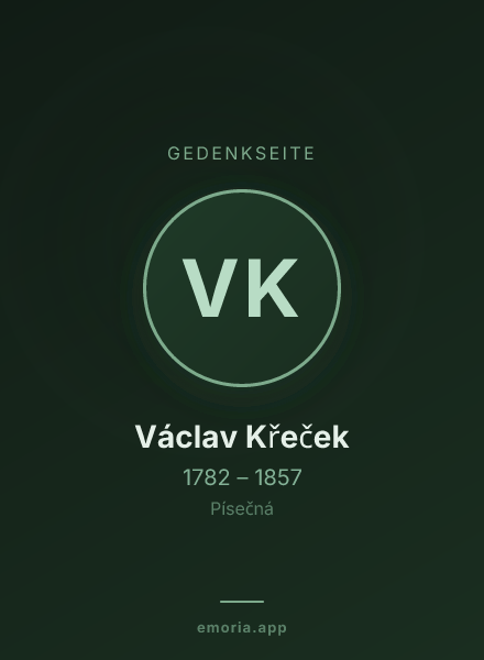 Gedenkportrait von Václav Křeček
