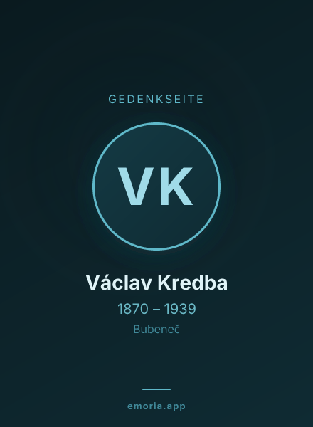 Gedenkportrait von Václav Kredba