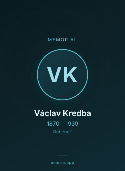 Memorial portrait of Václav Kredba