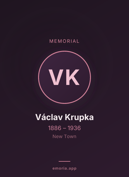 Memorial portrait of Václav Krupka
