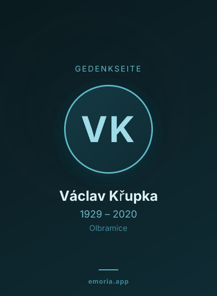 Gedenkportrait von Václav Křupka