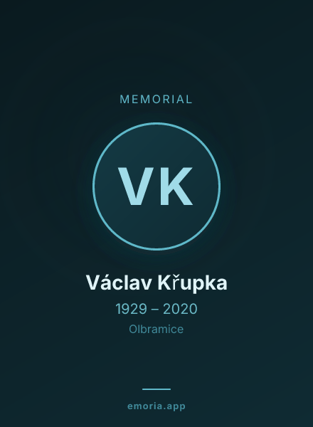Memorial portrait of Václav Křupka