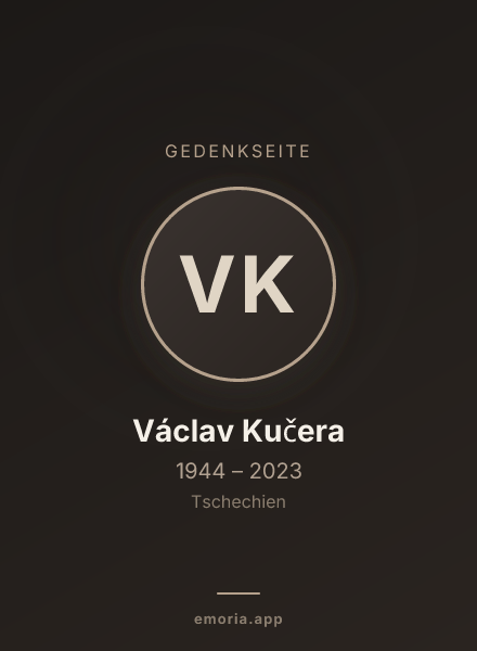Gedenkportrait von Václav Kučera