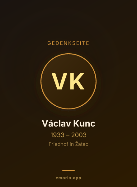 Gedenkportrait von Václav Kunc