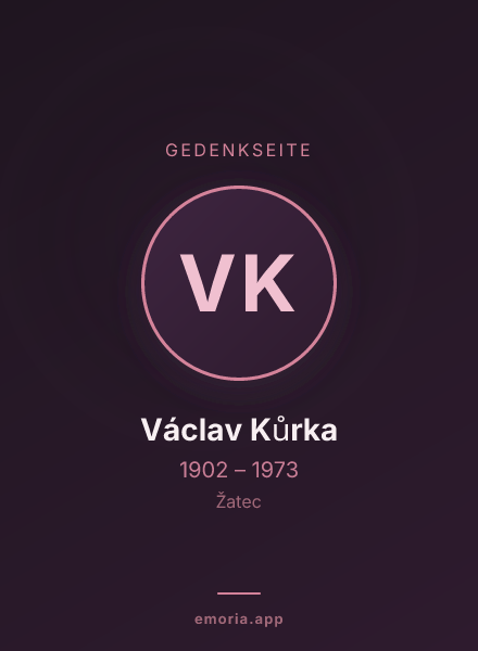 Gedenkportrait von Václav Kůrka