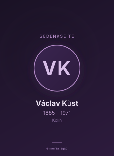 Gedenkportrait von Václav Kůst