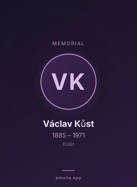 Memorial portrait of Václav Kůst