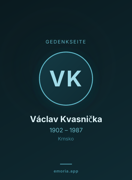 Gedenkportrait von Václav Kvasnička