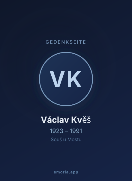 Gedenkportrait von Václav Kvěš