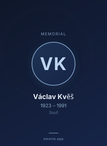 Memorial portrait of Václav Kvěš