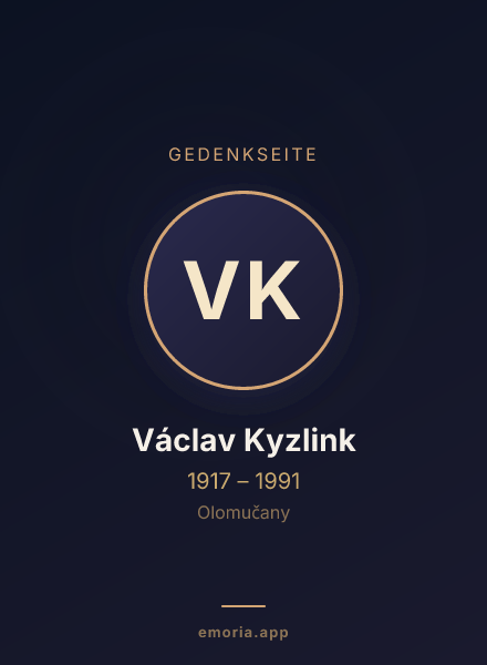 Gedenkportrait von Václav Kyzlink