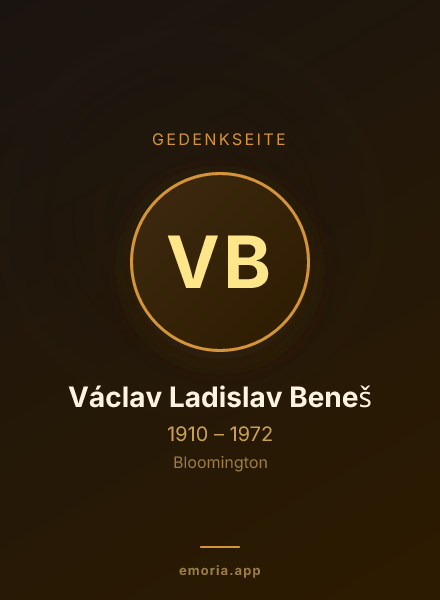 Gedenkportrait von Václav Ladislav Beneš
